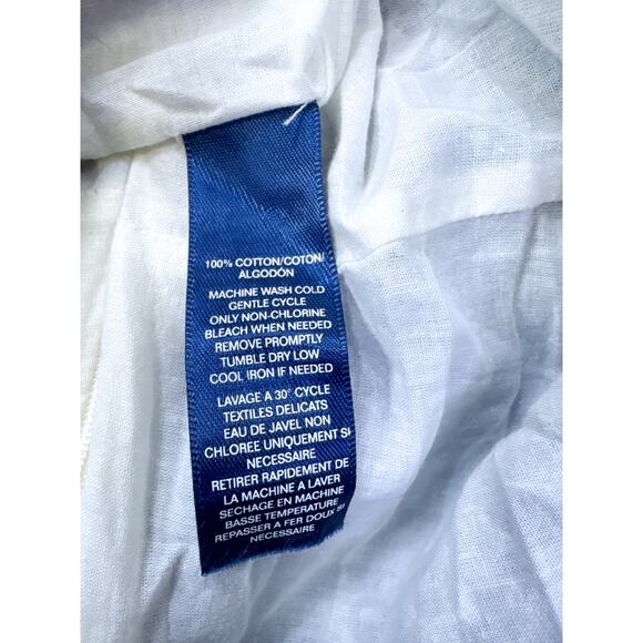 Chaps Denim Blue Boho Floral Tiered Cotton Skirt - Size 10 - Picture 7 of 9